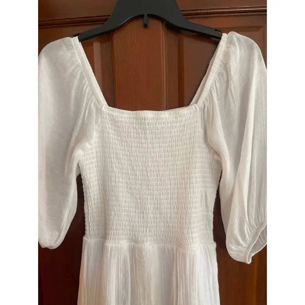 J GEE TIERED SMOCKED CHEST MAXI DRESS SMALL - Picture 2 of 6